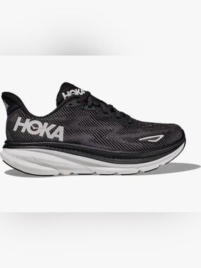 Hoka Clifton 9 Black White Women's Running Sneakers Sz 10.5